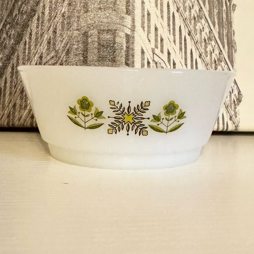 Vintage Fire King Custard Cup Meadow Green